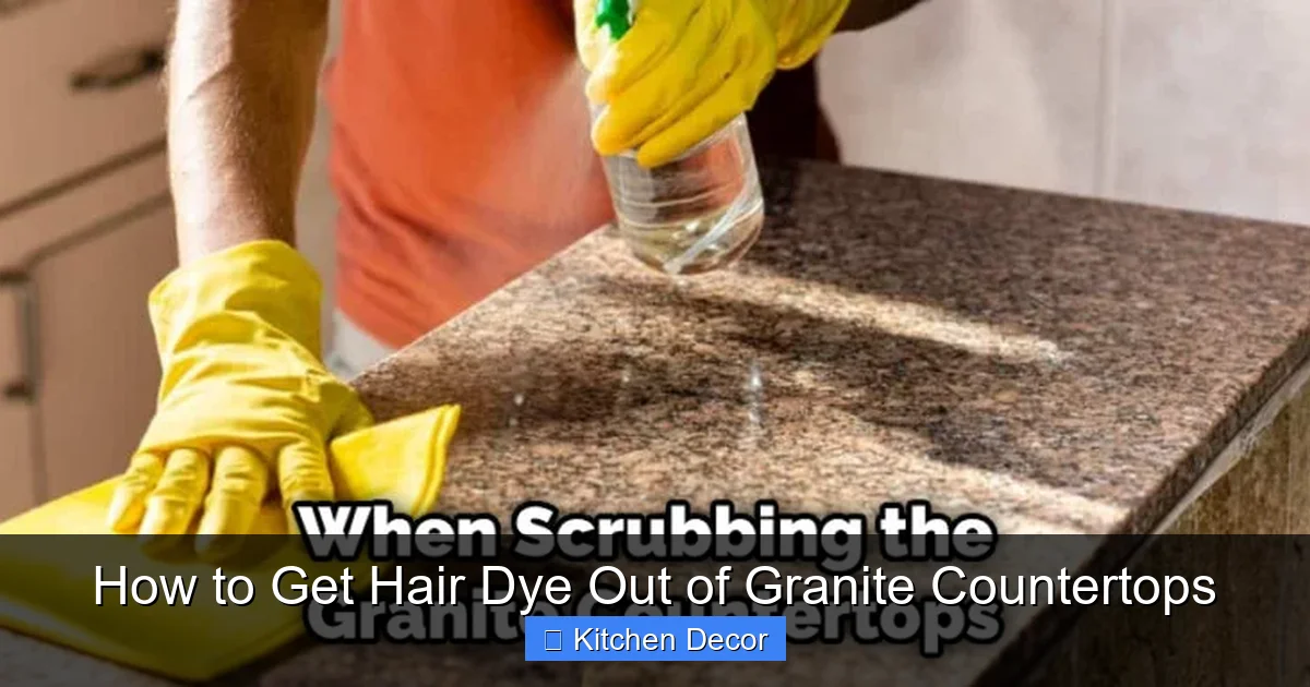 How to Get Hair Dye Out of Granite Countertops