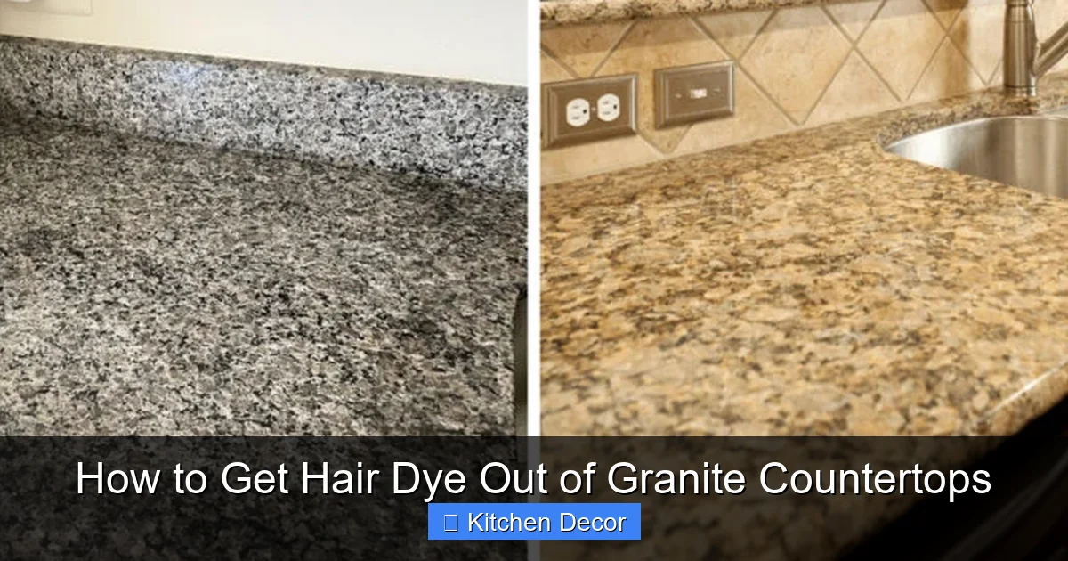 How to Get Hair Dye Out of Granite Countertops