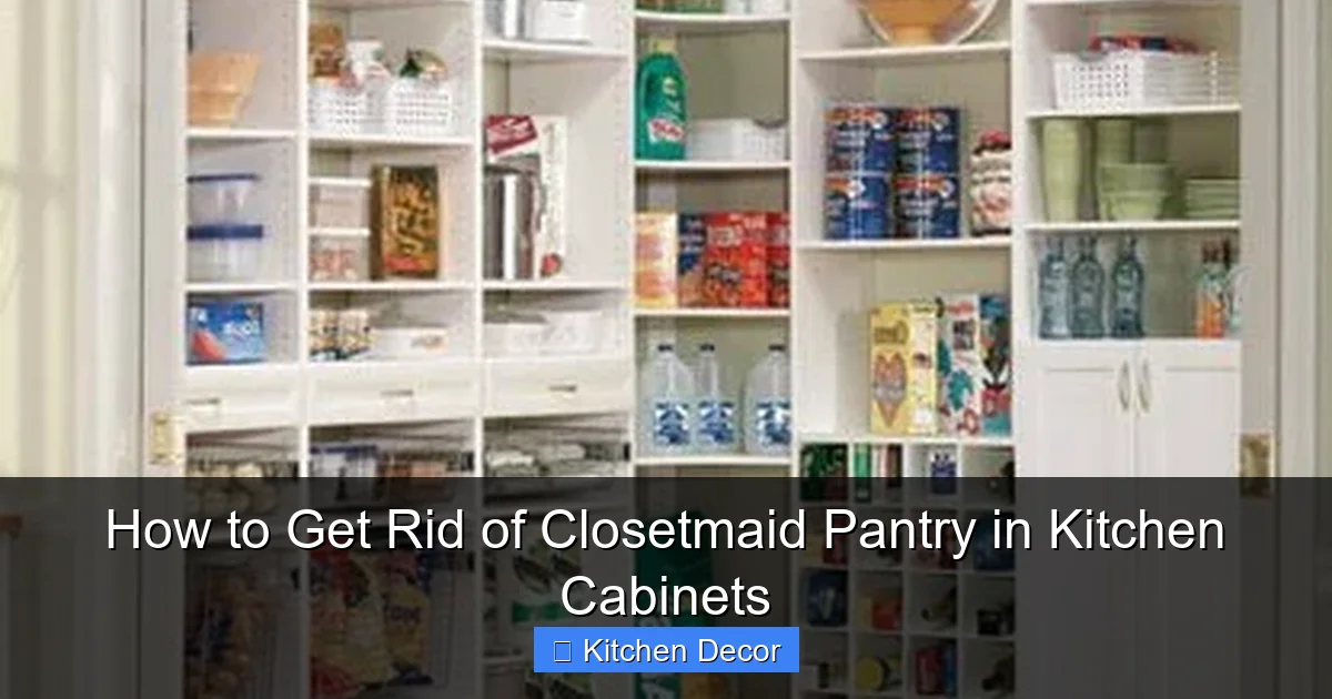 How to Get Rid of Closetmaid Pantry in Kitchen Cabinets