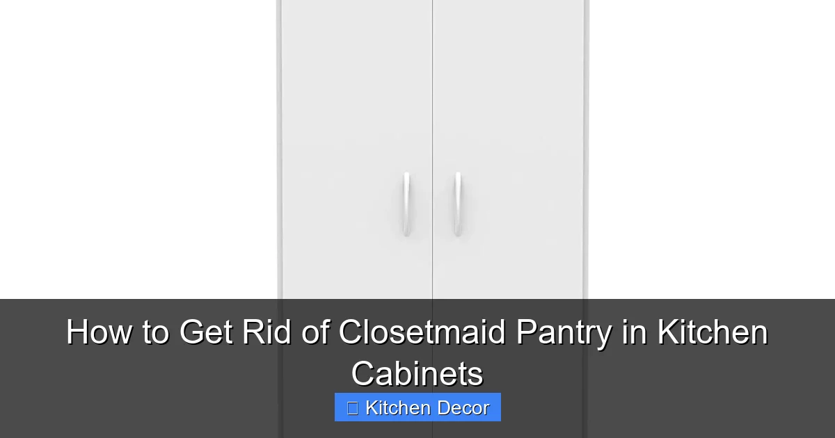 How to Get Rid of Closetmaid Pantry in Kitchen Cabinets