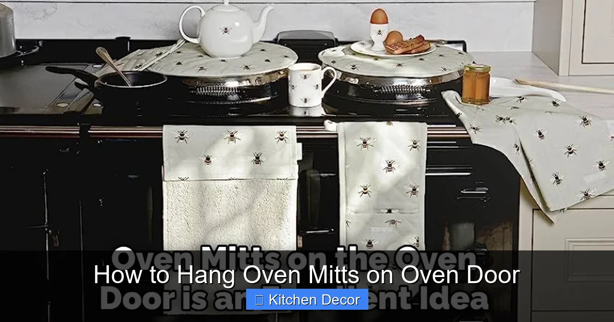 How to Hang Oven Mitts on Oven Door