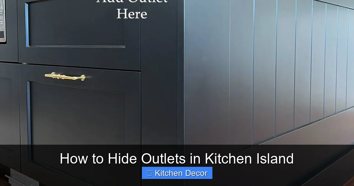 How to Hide Outlets in Kitchen Island