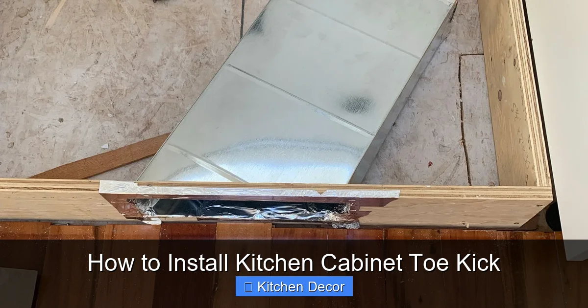 How to Install Kitchen Cabinet Toe Kick