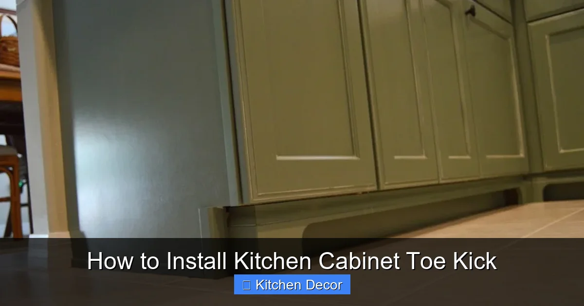 How to Install Kitchen Cabinet Toe Kick