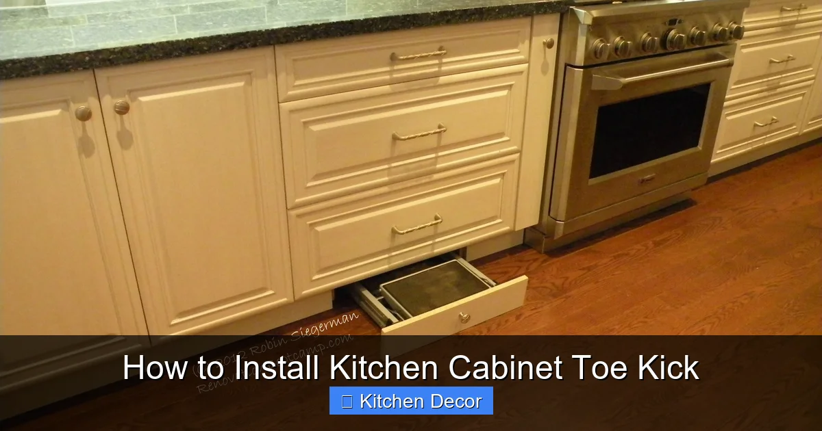 How to Install Kitchen Cabinet Toe Kick