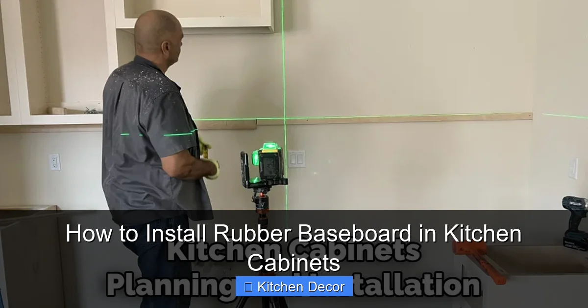 How to Install Rubber Baseboard in Kitchen Cabinets