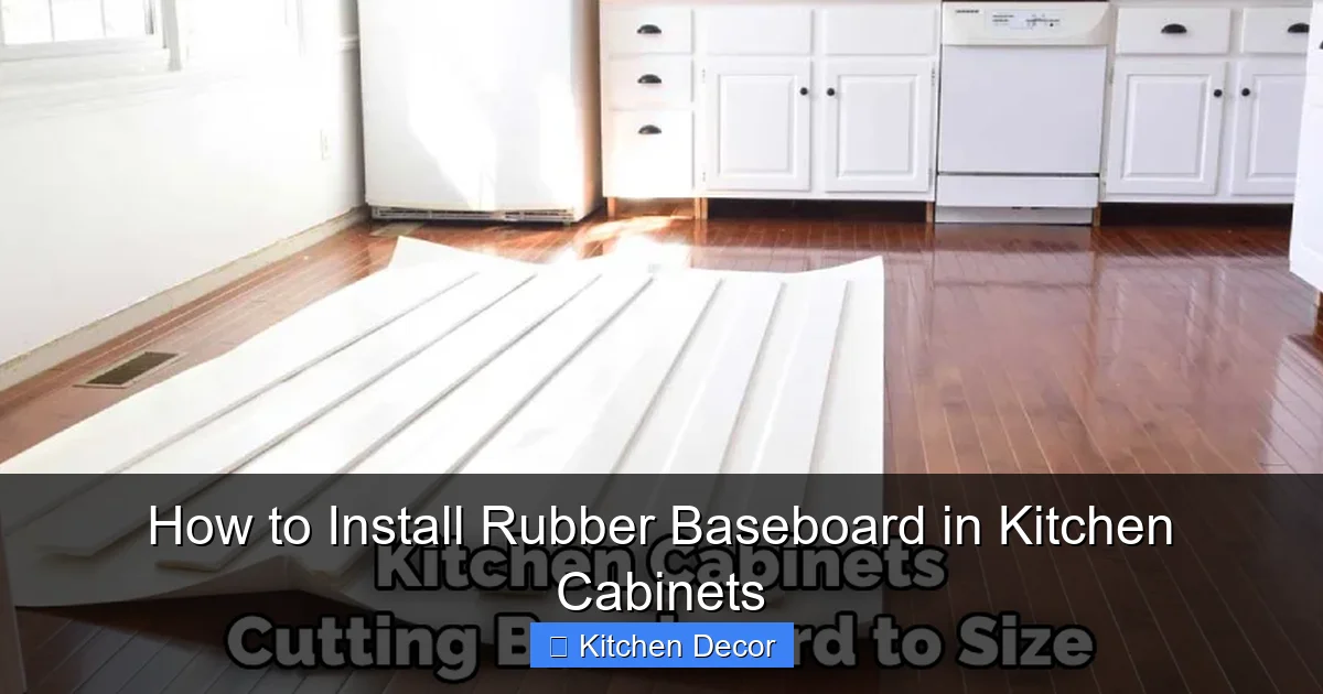 How to Install Rubber Baseboard in Kitchen Cabinets