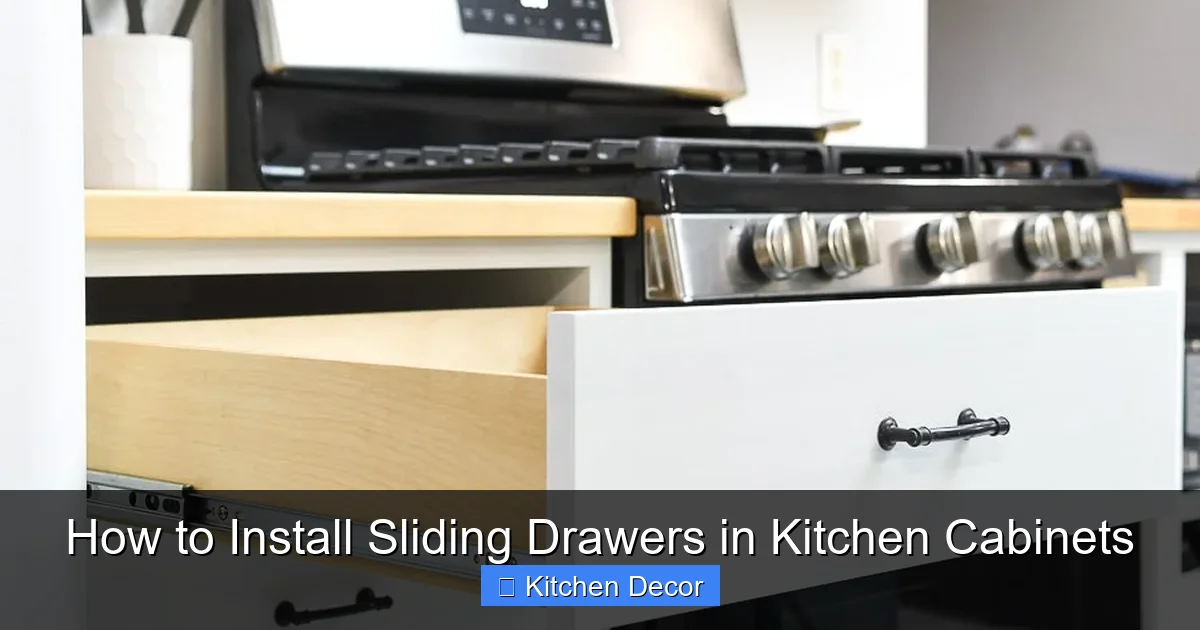 How to Install Sliding Drawers in Kitchen Cabinets