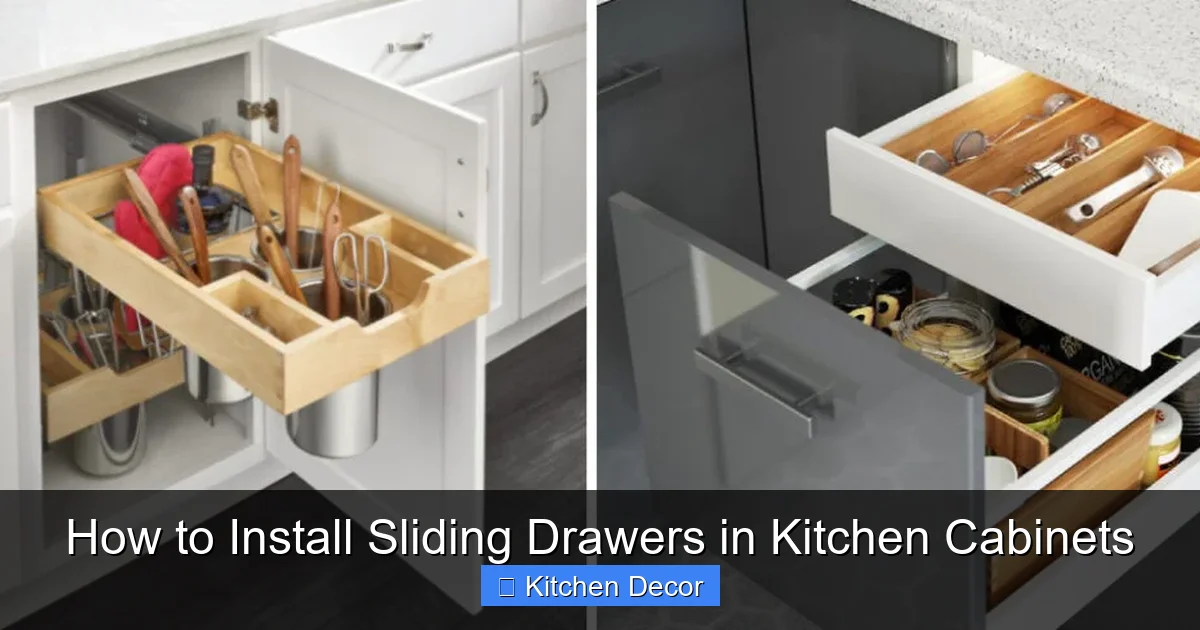 How to Install Sliding Drawers in Kitchen Cabinets