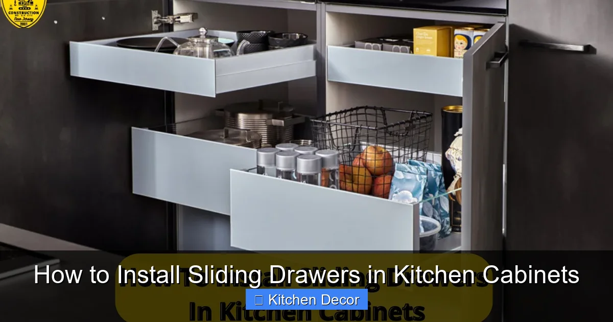 How to Install Sliding Drawers in Kitchen Cabinets