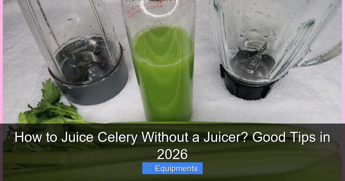 How to Juice Celery Without a Juicer? Good Tips in 2026