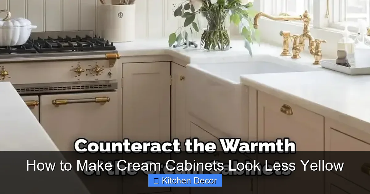 How to Make Cream Cabinets Look Less Yellow