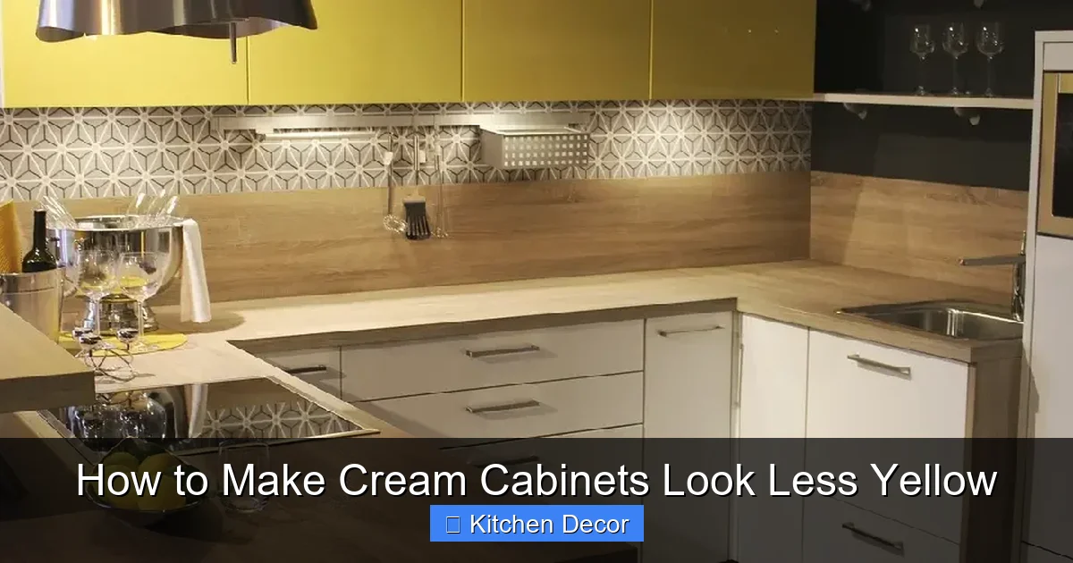 How to Make Cream Cabinets Look Less Yellow