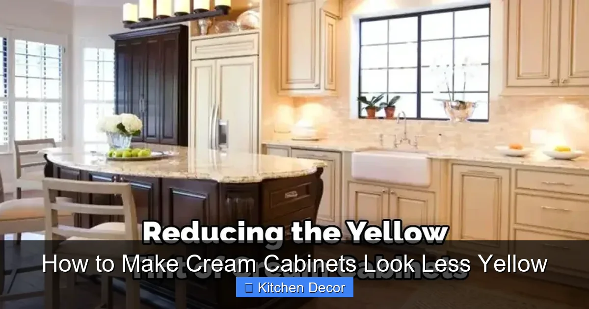 How to Make Cream Cabinets Look Less Yellow