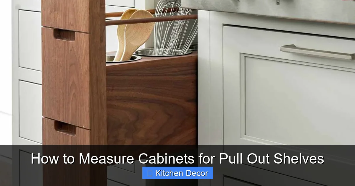 How to Measure Cabinets for Pull Out Shelves