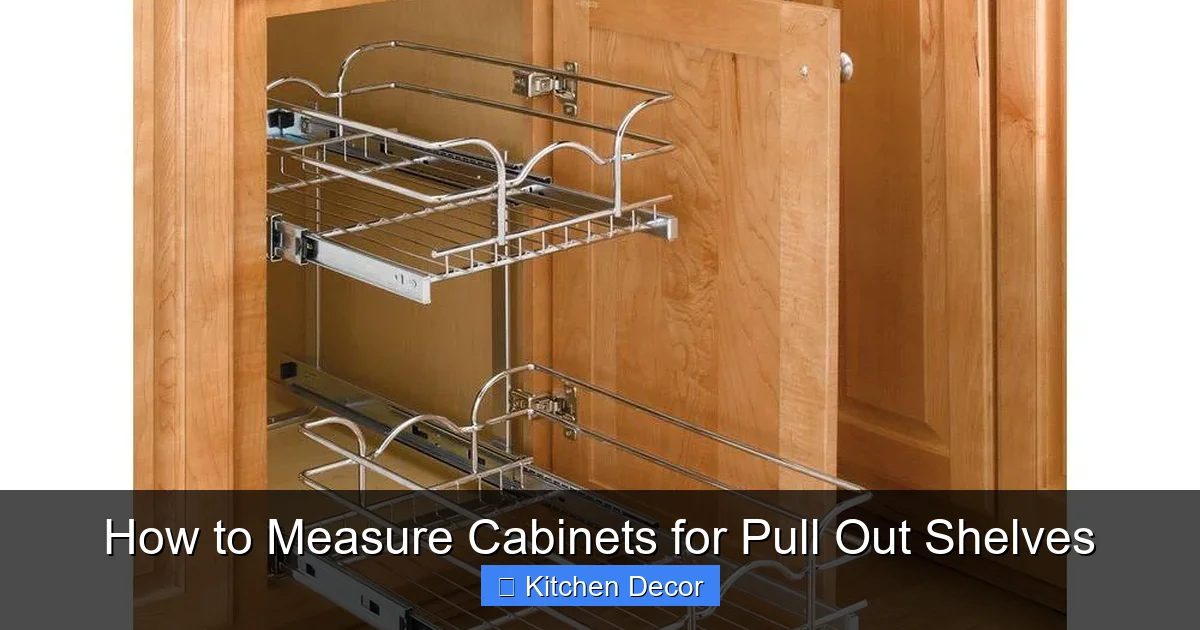 How to Measure Cabinets for Pull Out Shelves