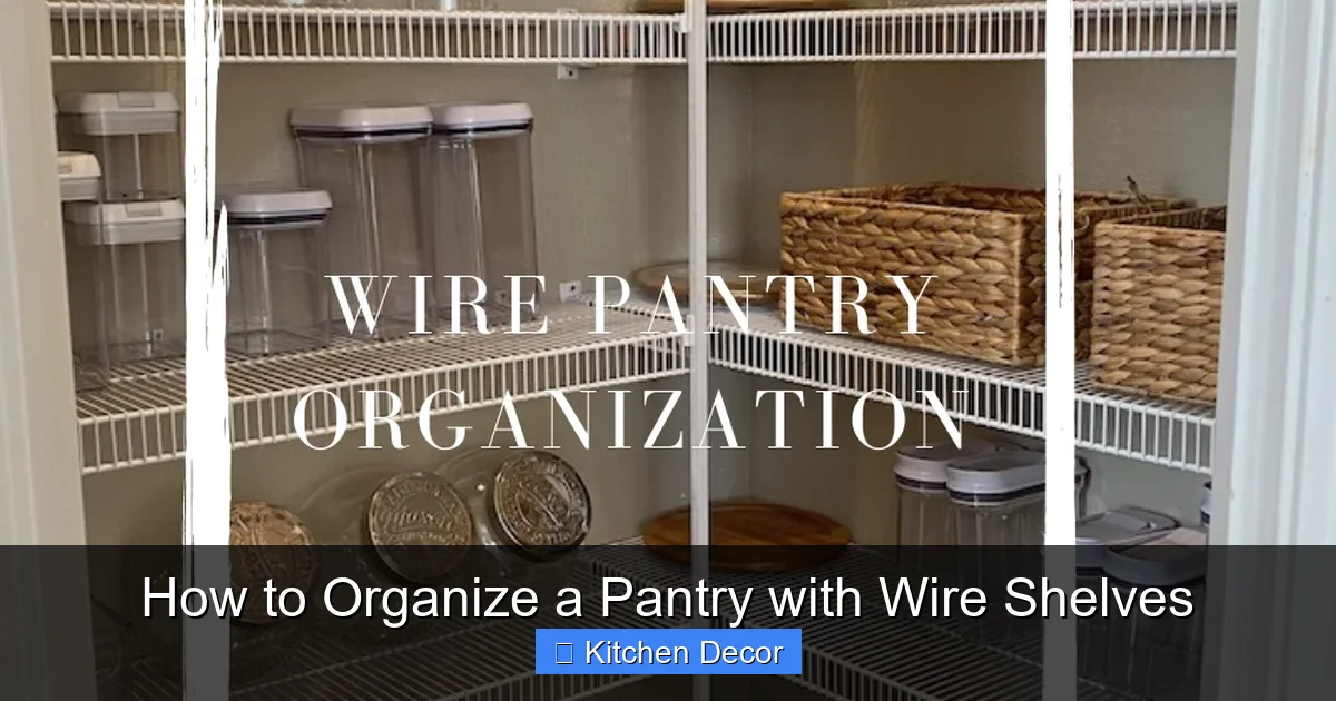 How to Organize a Pantry with Wire Shelves