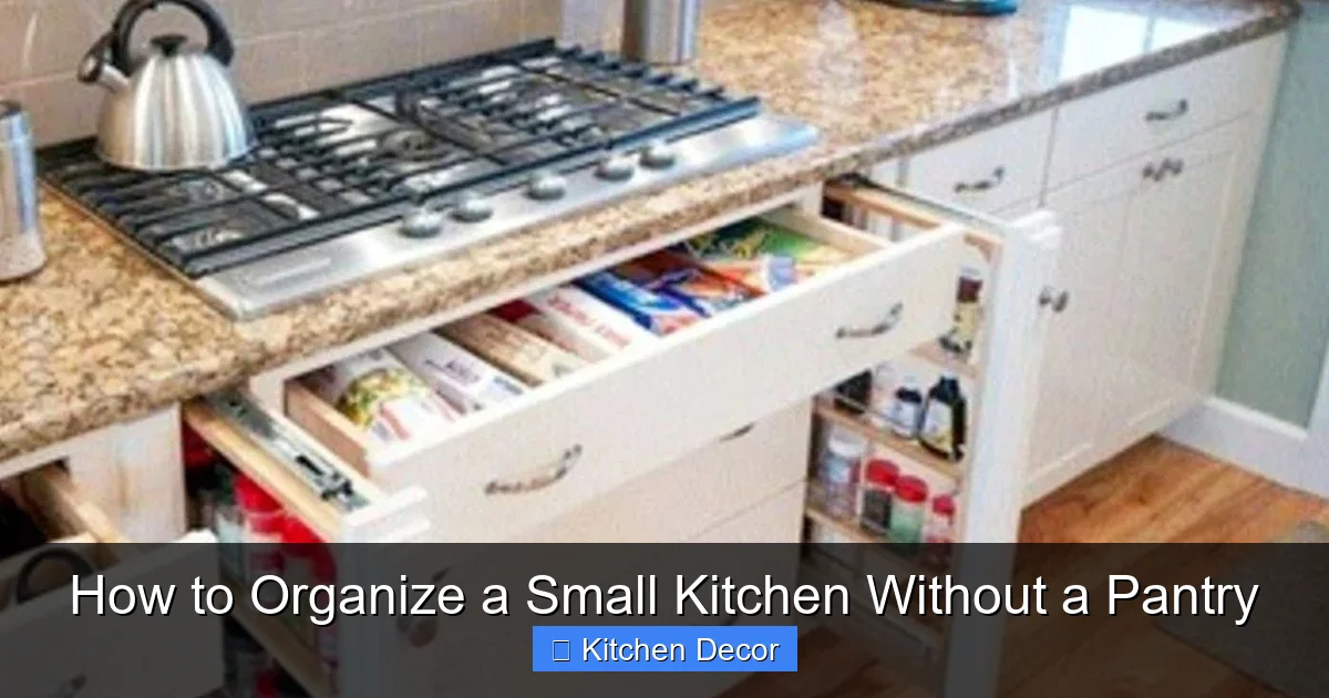 How to Organize a Small Kitchen Without a Pantry