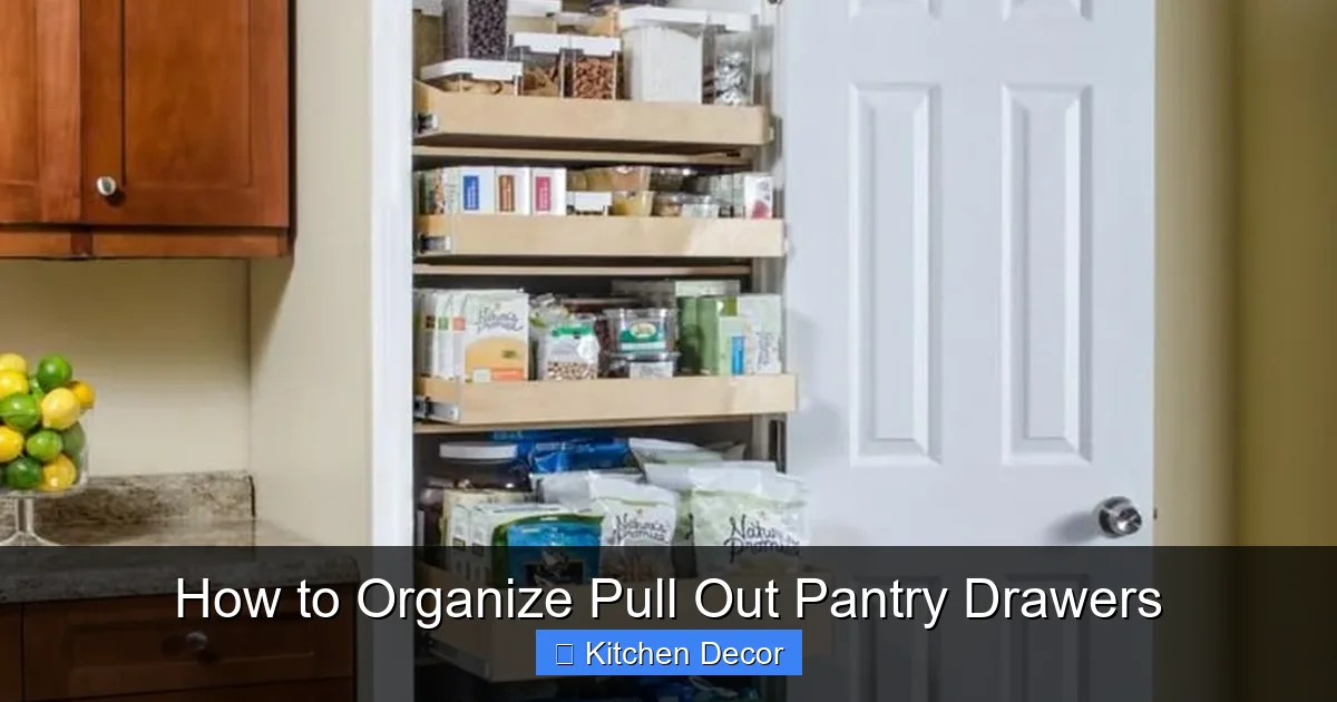 How to Organize Pull Out Pantry Drawers