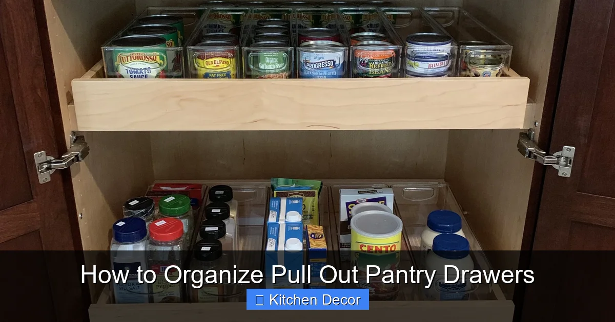 How to Organize Pull Out Pantry Drawers