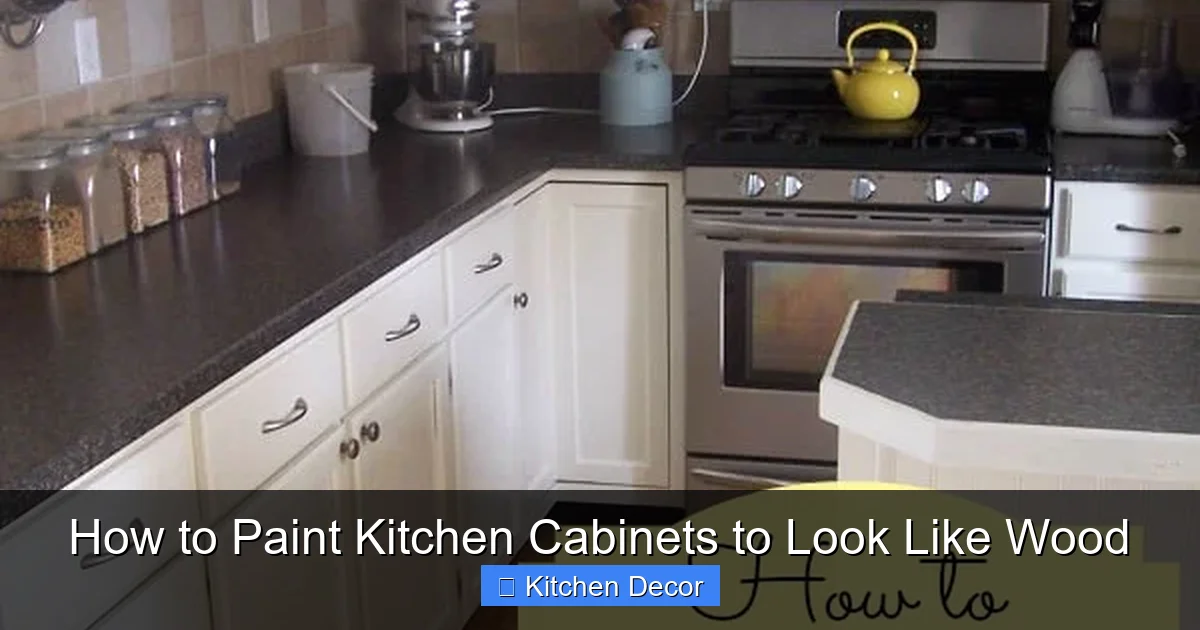 How to Paint Kitchen Cabinets to Look Like Wood