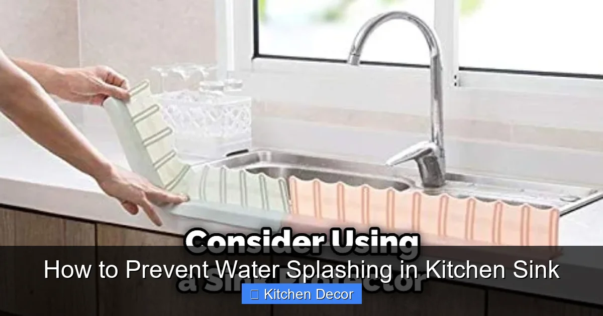 How to Prevent Water Splashing in Kitchen Sink