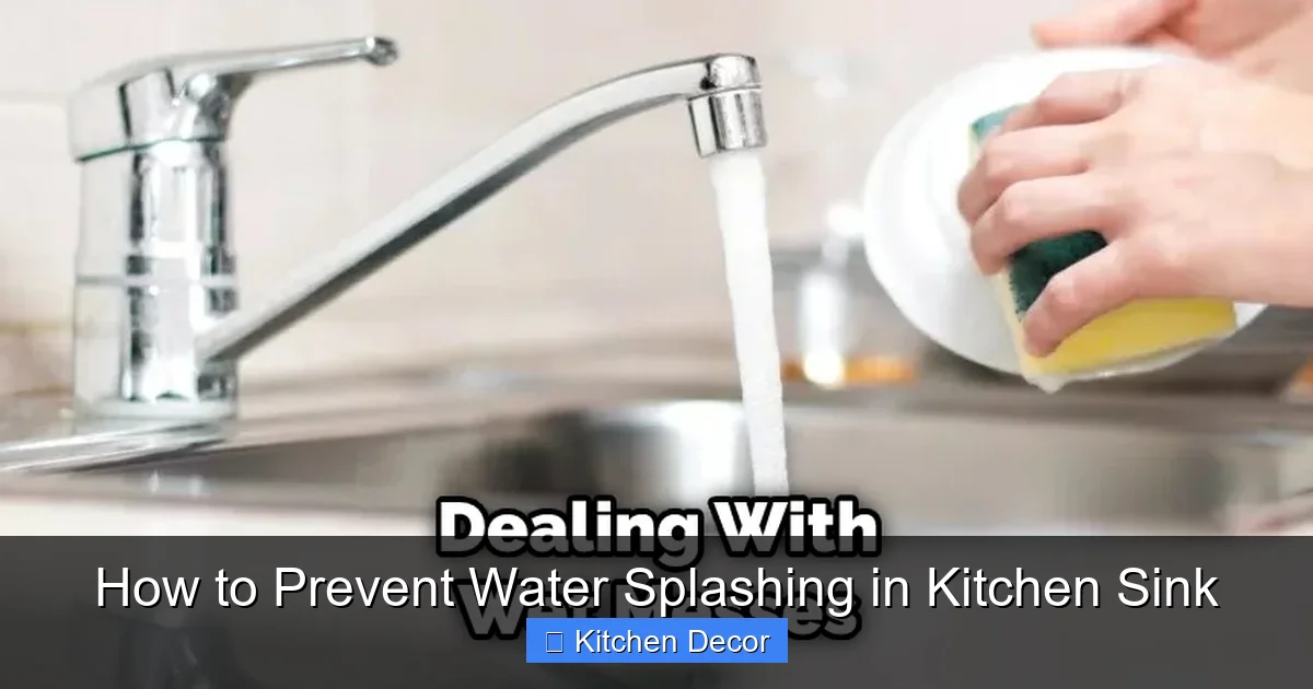 How to Prevent Water Splashing in Kitchen Sink