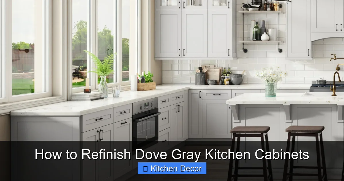 How to Refinish Dove Gray Kitchen Cabinets