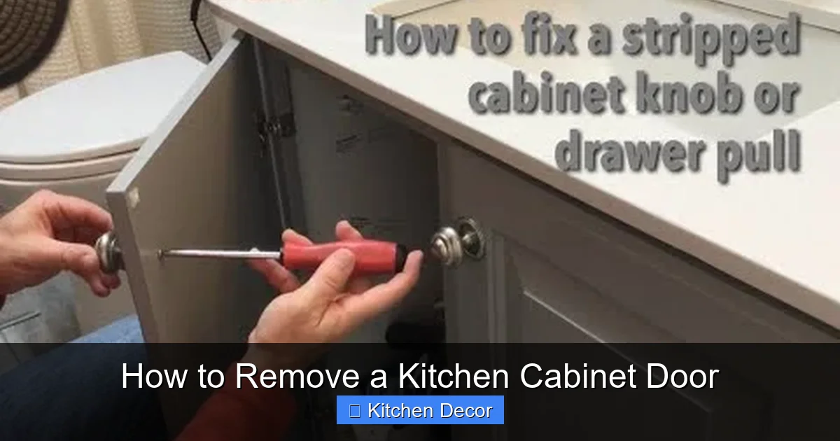 How to Remove a Kitchen Cabinet Door