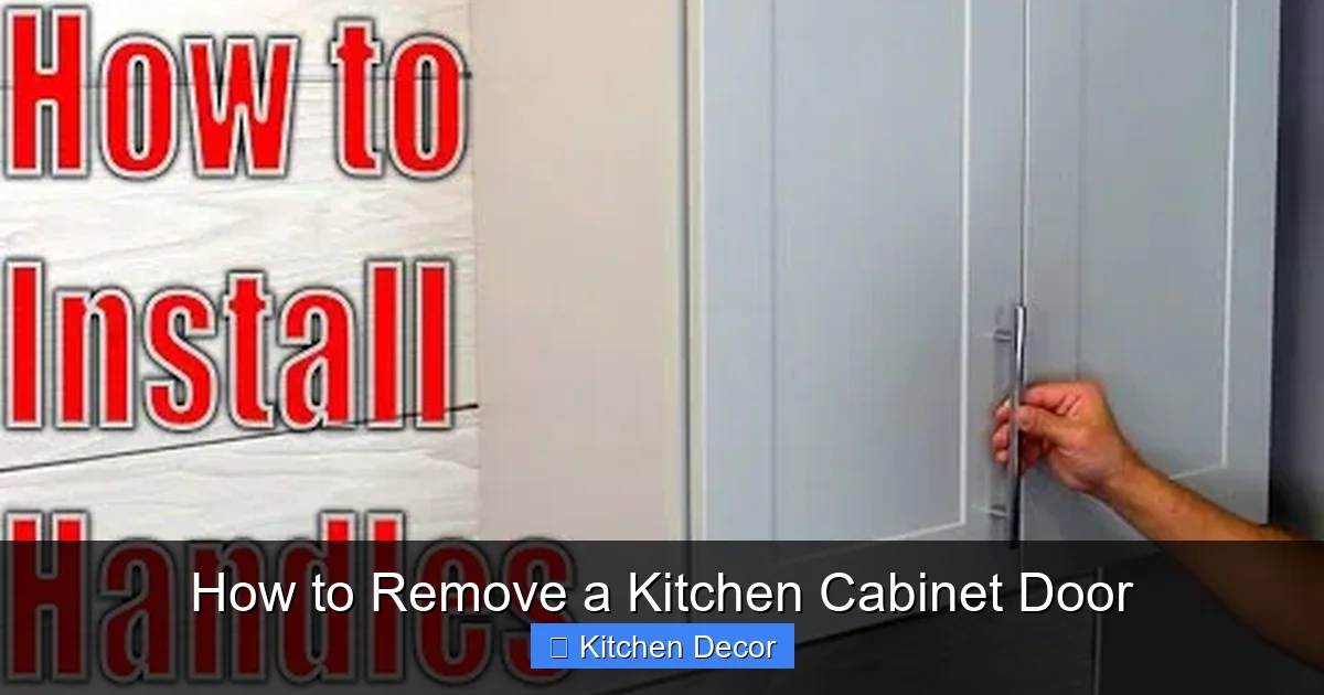 How to Remove a Kitchen Cabinet Door