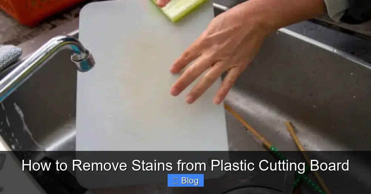 How to Remove Stains from Plastic Cutting Board