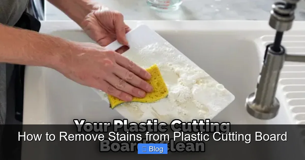 How to Remove Stains from Plastic Cutting Board