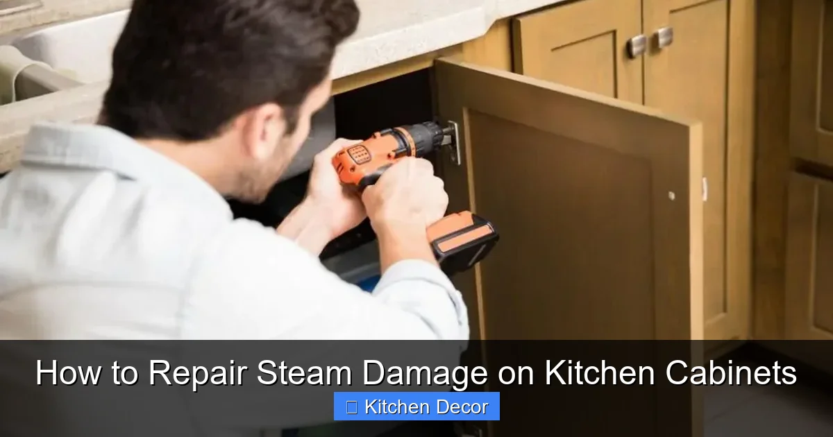How to Repair Steam Damage on Kitchen Cabinets
