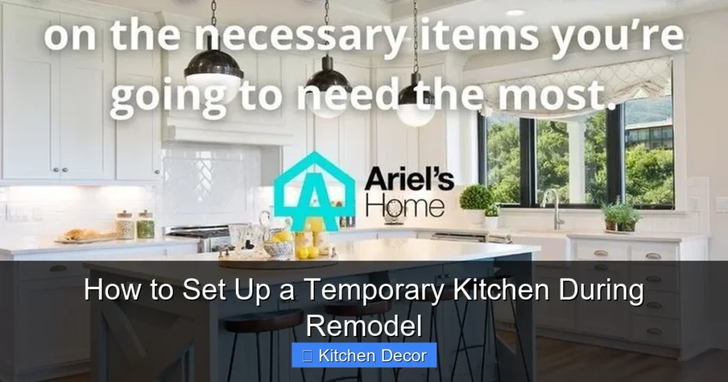 How to Set Up a Temporary Kitchen During Remodel