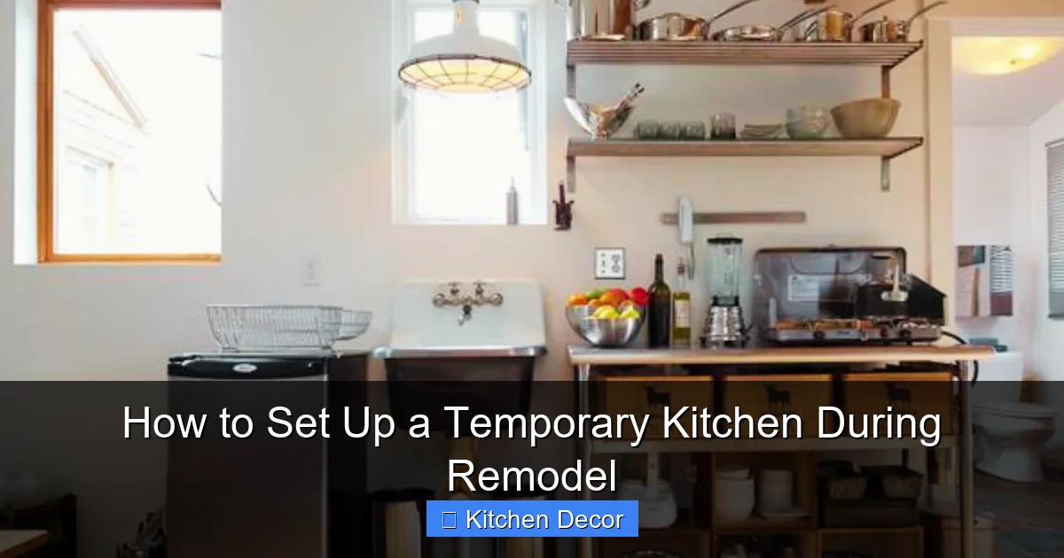 How to Set Up a Temporary Kitchen During Remodel