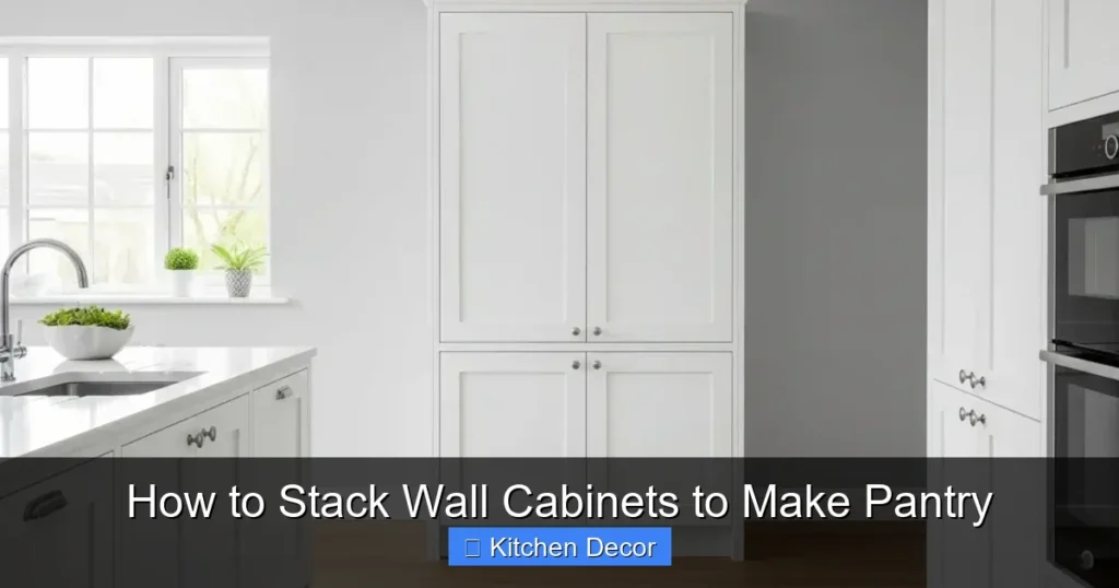 How to Stack Wall Cabinets to Make Pantry