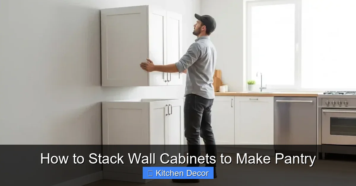 How to Stack Wall Cabinets to Make Pantry