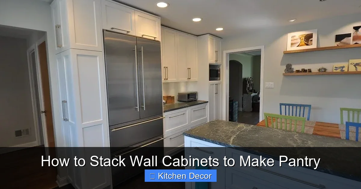 How to Stack Wall Cabinets to Make Pantry