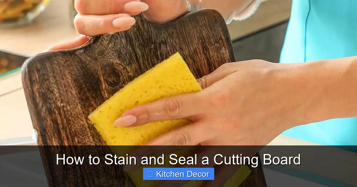 How to Stain and Seal a Cutting Board