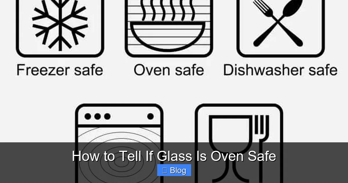 How to Tell If Glass Is Oven Safe