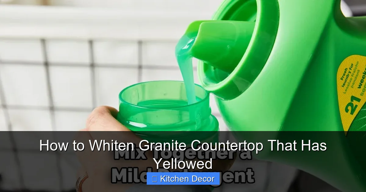 How to Whiten Granite Countertop That Has Yellowed