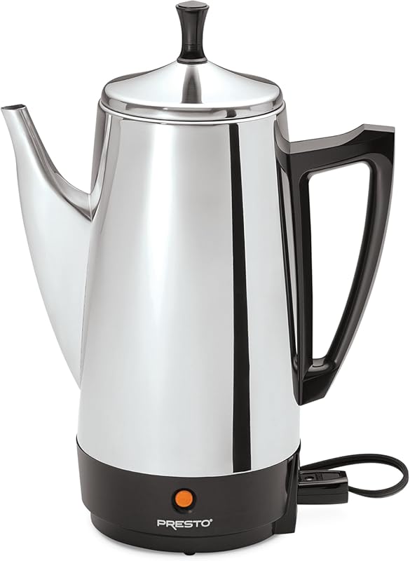 Presto 02811 Stainless Steel Electric Coffee Percolator - 12-Cup Capac