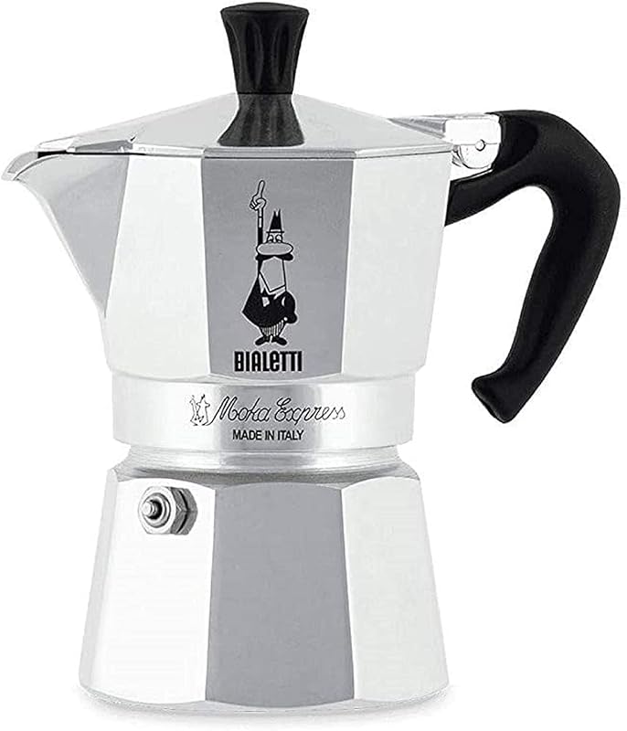 Bialetti Moka Express Stovetop Espresso Maker, Aluminium, 1 Cup 2 Oz, 