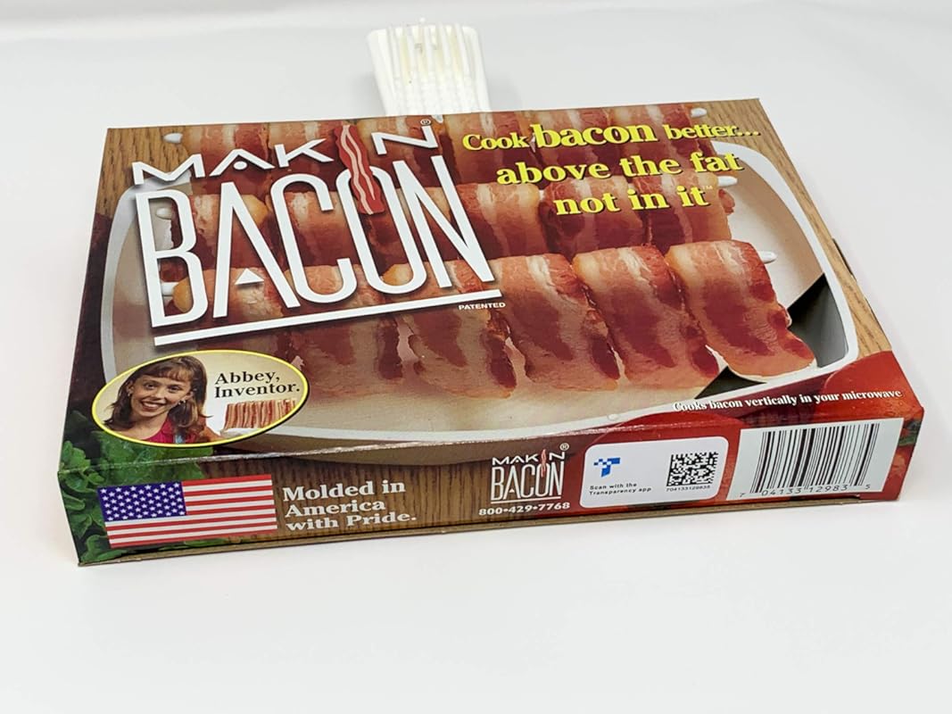 Makin Bacon The Original Microwave Bacon Dish for Fast, Crispy Bacon w