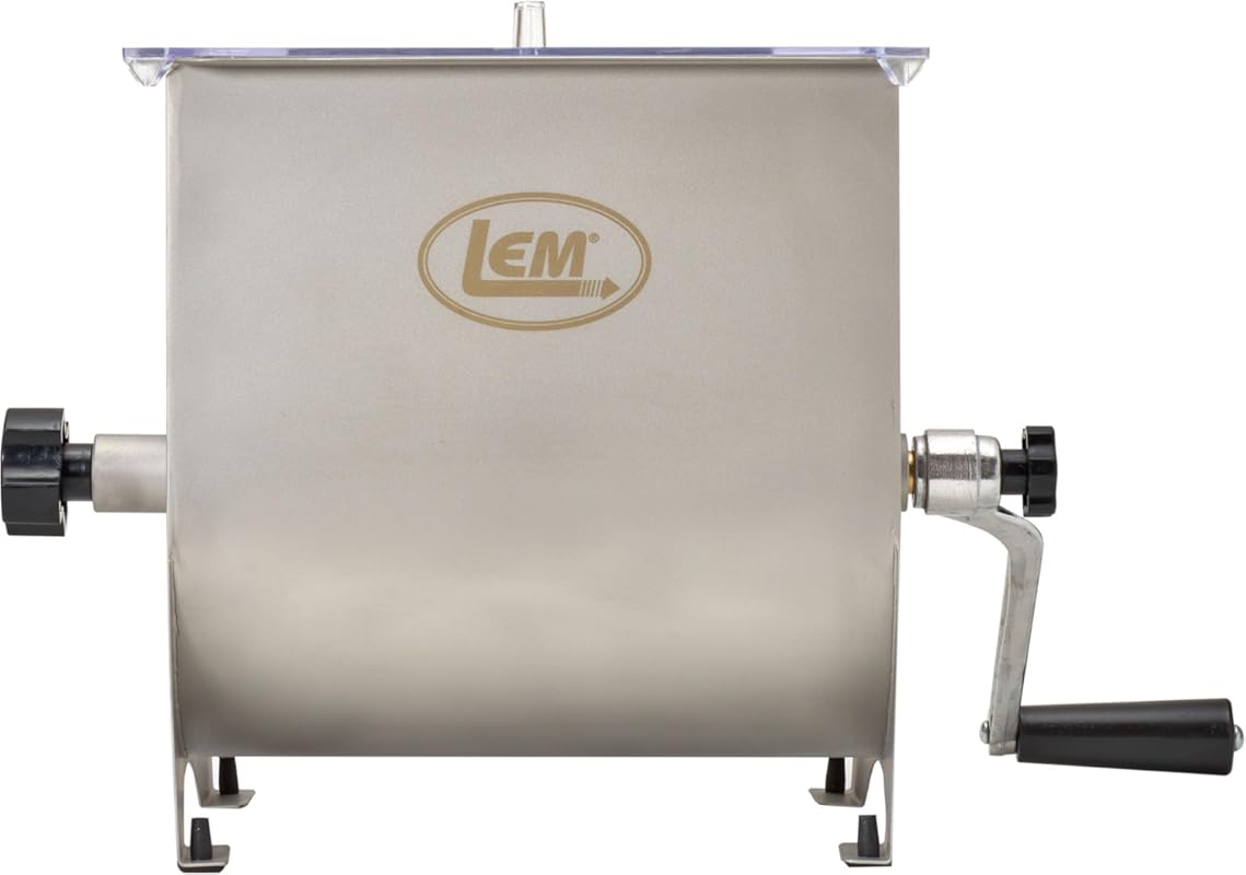 LEM MightyBite 20-Pound Capacity Manual Meat Mixer Made of Stainless S