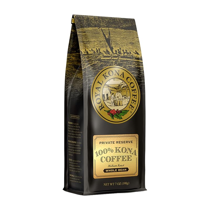 ROYAL KONA COFFEE Whole Bean 100% Hawaiian Kona Medium Roast Authentic