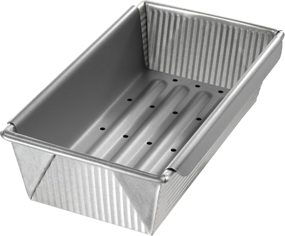USA Pan Bakeware Aluminized Steel Meat Loaf Pan with Insert - Professi
