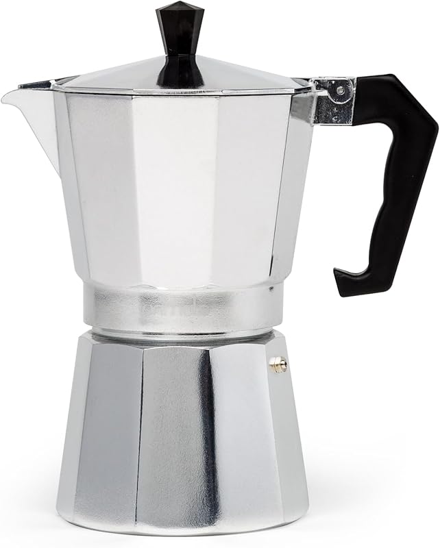 Primula Classic Stovetop Espresso Maker, Silver Moka Pot, 6 Cups, for 