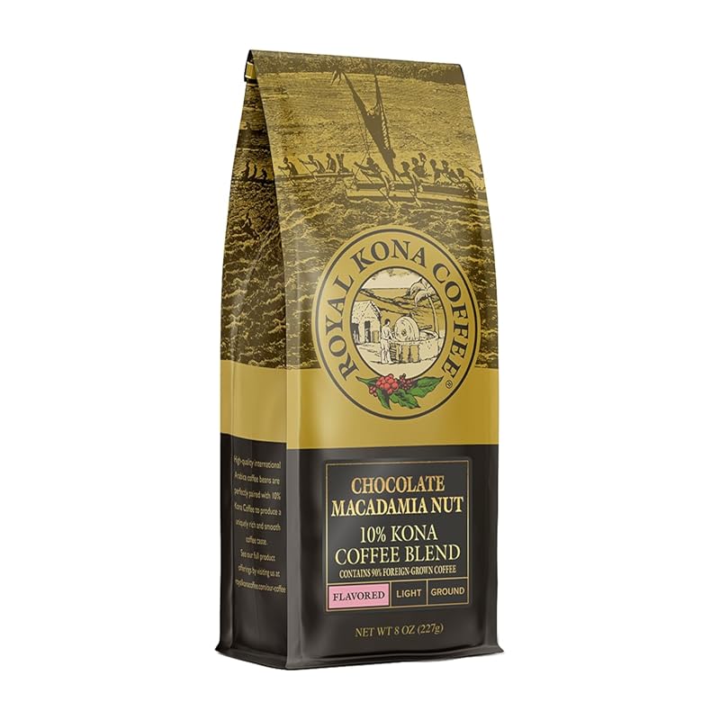 ROYAL KONA COFFEE Chocolate Macadamia Medium Roast Ground Coffee - 8 o