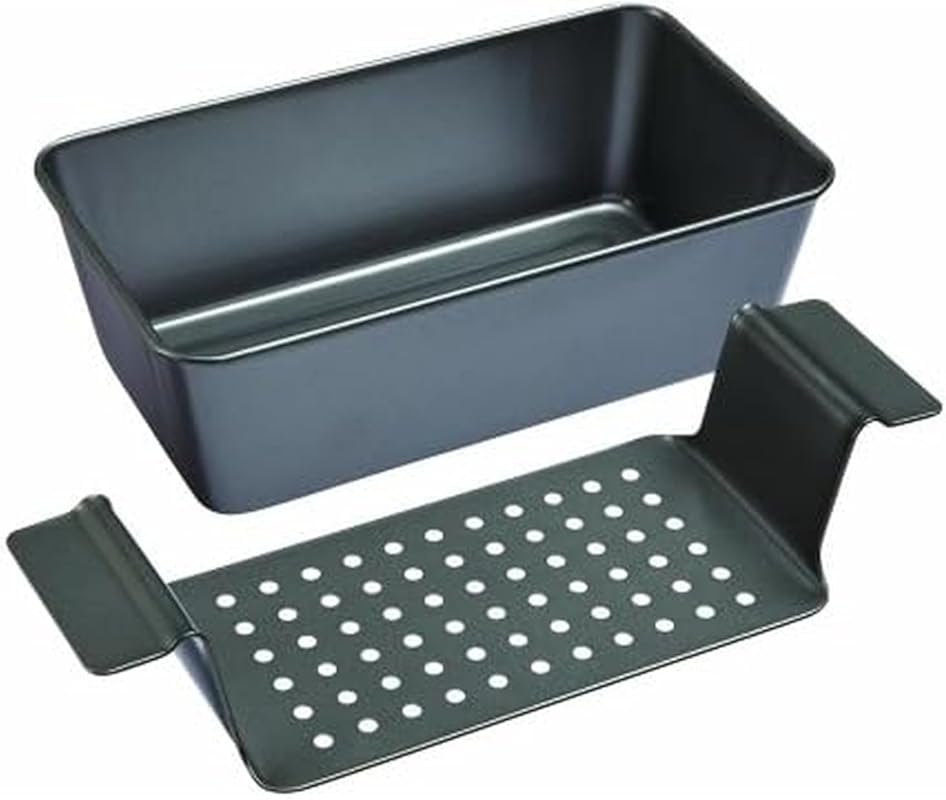 Chicago Metallic 2-Piece Healthy Meatloaf Pan Set with Draining Insert